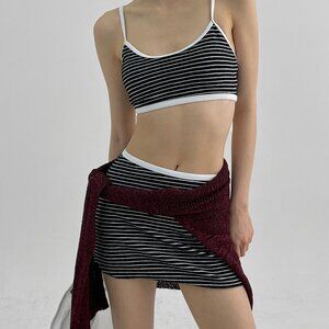 Blackup All-ben striped terry bikini 3 SET